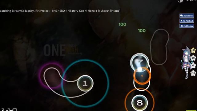 osu! JAM Project - THE HERO !! ~Ikareru Ken ni Hono o Tsukeru~ смотреть онлайн