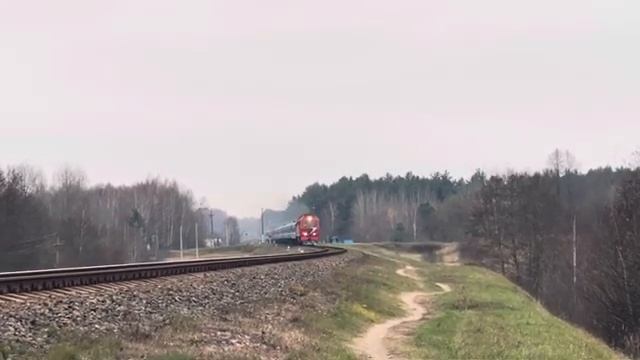 ТЭП70БС-206 С доп.поездом Минск-Могилев смотреть онлайн