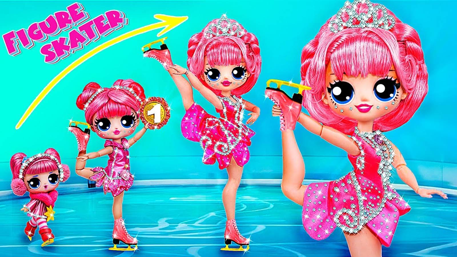 Взросление фигуристки! 32 поделки для кукол ЛОЛ