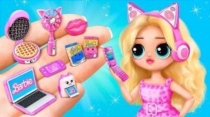 Миниатюрные гаджеты для Барби! 30 идей для кукол ЛОЛ