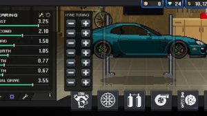 Pixel car racer toyota supra change the gear box settings