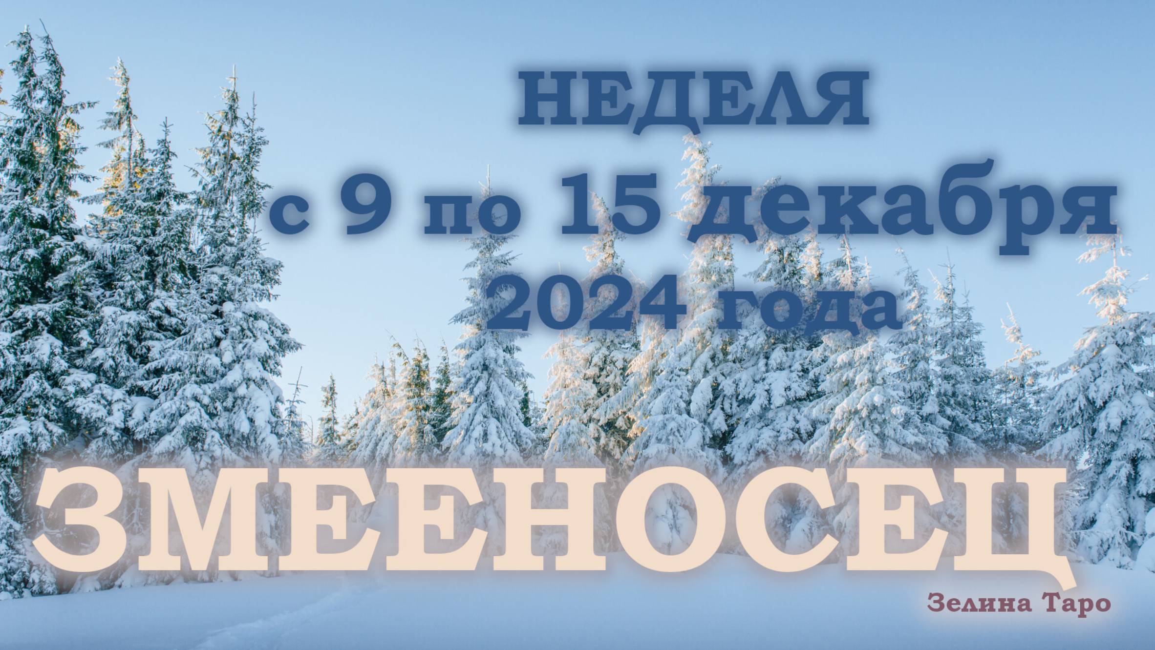 ЗМЕЕНОСЕЦ | ТАРО прогноз на неделю с 9 по 15 декабря 2024 года