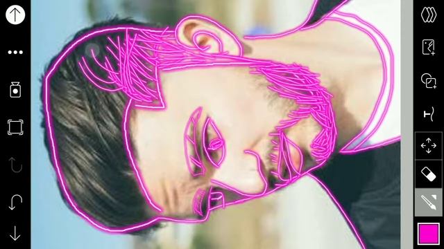 Neon vector face art editing in PicsArt смотреть онлайн