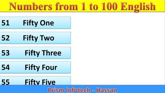Learn To Count 1-100 || Numbers From 1-100 || 1-100 Numbers In English || смотреть онлайн