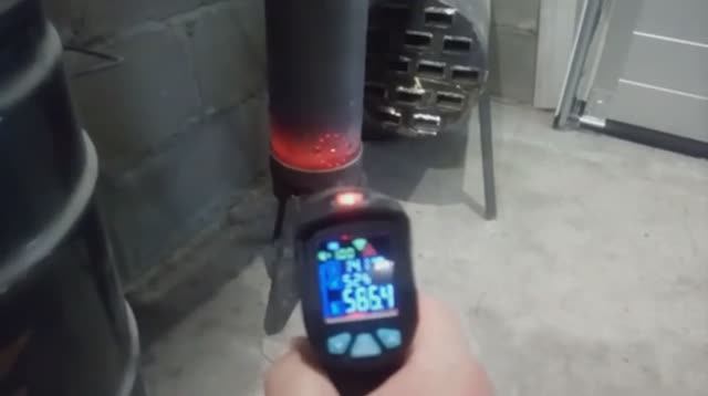 Мини печ на отработке, температуры. смотреть онлайн