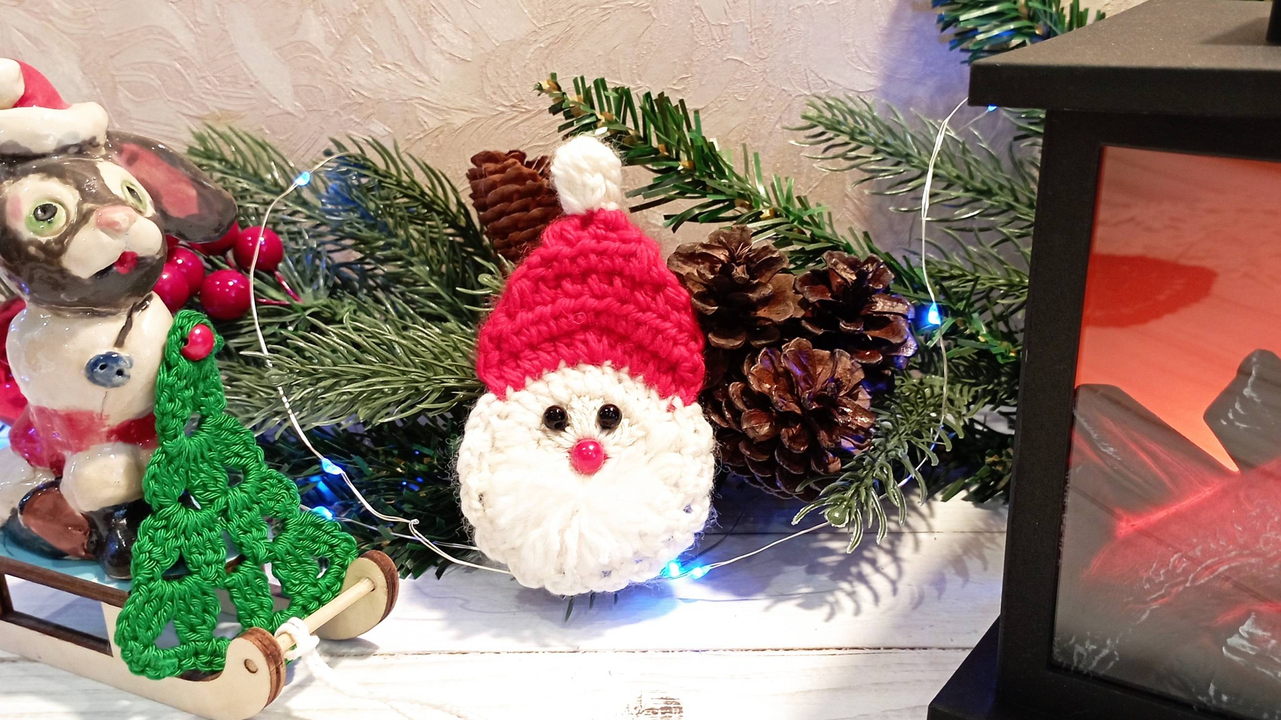 Новогодняя елочка крючком . Подробный мк . смотреть онлайн