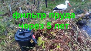 фильтр для пруда через 5 лет и как его легко промывать.