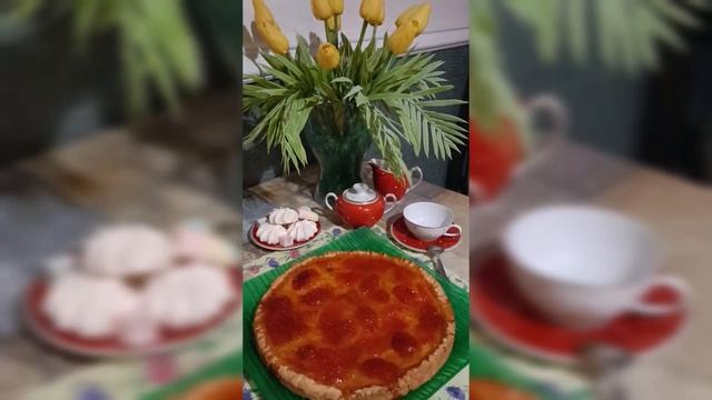 Коврижка с вареньем из жёлтой сливы. смотреть онлайн