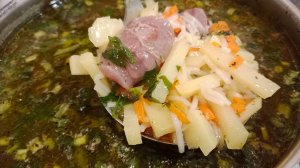 Суп-лапша из утиных желудков