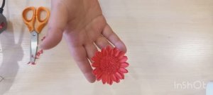 Чудесная ромашка из фоамирана своими руками. Мастер-класс красная ромашка