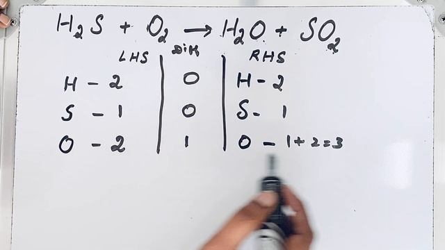 Easy tips to balance H2S + O2 = H2O + SO2 смотреть онлайн