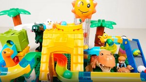 Развивающие детские игрушки. Гонка шариков. Волновой склон. Конструктор ЛЕГО Дупло. Мультики 3+