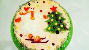 Новогодний салат «Снеговик». Яркий Вкусный Праздничный