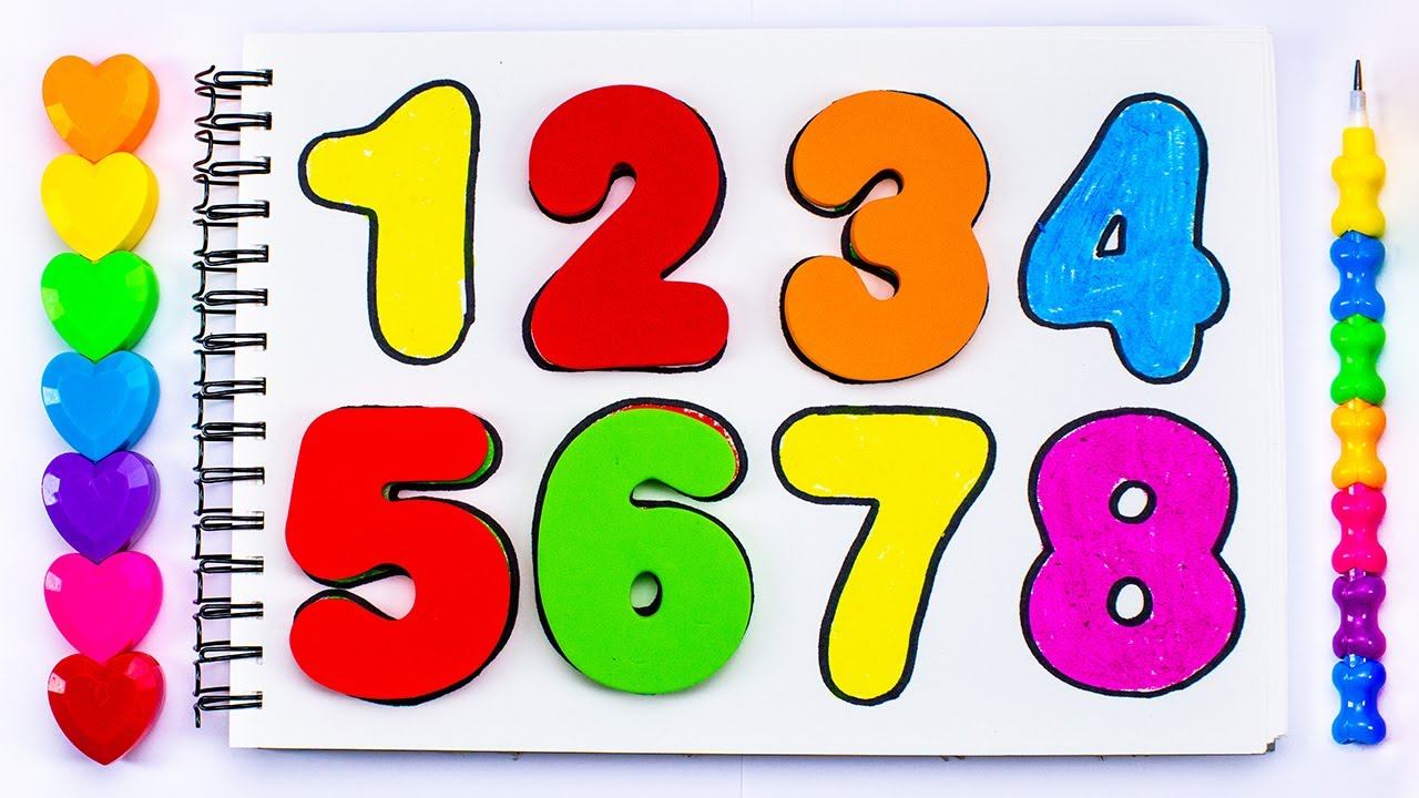 Раскрашиваем Цифры! Числа для Малышей!