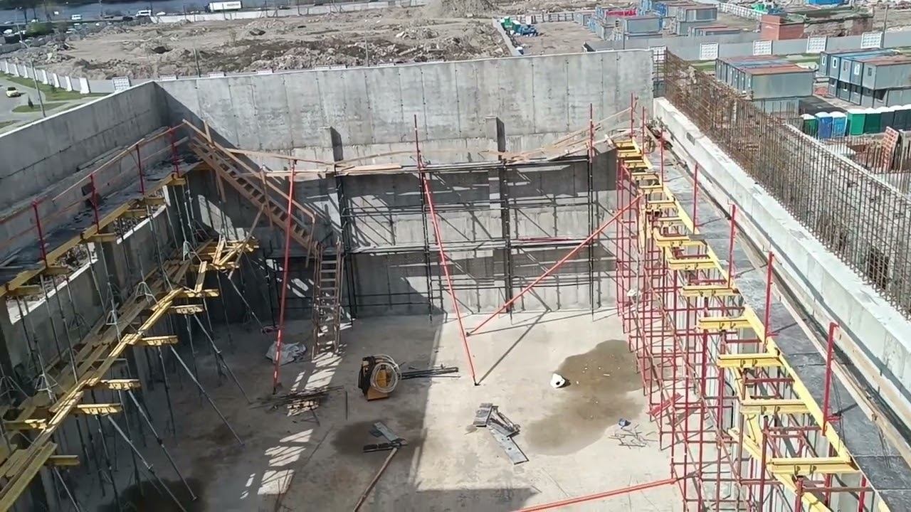 Этапы строительства школы, второй спортзал смотреть онлайн