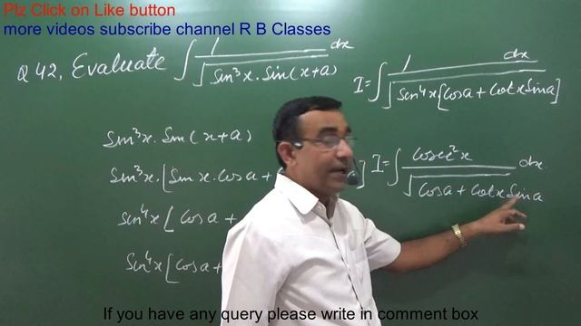 Q42 ∫1/√(sin)^3 x sin(x+a) dx Class 12 Maths 100 Most Important Questions For CBSE Board Exam 2018 смотреть онлайн