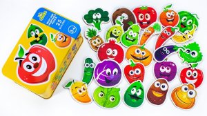 Овощи и Фрукты для Детей! Весёлые Пазлы!