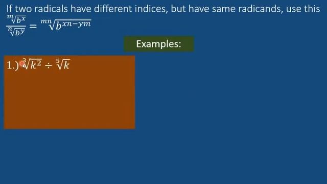 Division of Radical Expressions (Tagalog) смотреть онлайн