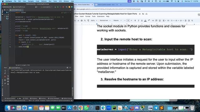 Lab15: Python| Scanning Metasploitable Host for Open Ports with Python Socket Module| Cyber Securit смотреть онлайн
