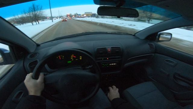 2008 KIA Picanto 1.0L (62HP) POV CITY DRIVING