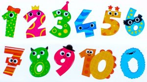 Цифры для Малышей - Учимся Считать до 10! Весёлые Наклейки!