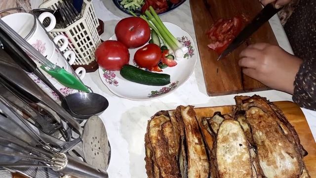 BAQLAJONLI Salat.🍆🥗Салат из баклажанов. Eggplant Salad🥗🍆