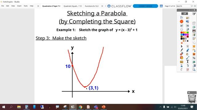 Completed Square Form Graphs (1 of 2) - positive x squared graphs смотреть онлайн