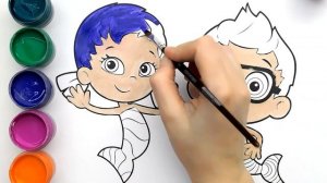 Гуппи и Пузырики Нони и Уна Раскраска Для Детей Bubble Guppies Nonny Oona Coloring For Kids