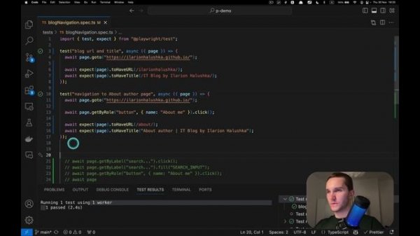 AAA Pattern. Assertions. Navigation. Playwright Advanced JavaScript Web Automation Course. Lesson 9