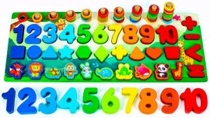 Обучающее Видео для Самых Маленьких! Игрушка для Детей. Геометрические Фигуры, Цифры, Животные!