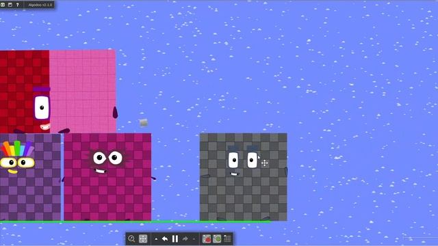 Numberblocks 0 To 1000000 Battle 62 In Algodoo (No Sound)