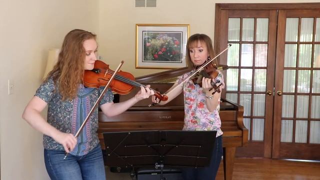 "Simple Gifts" by Aaron Copeland arranged for violin duet -- Due Dolci смотреть онлайн