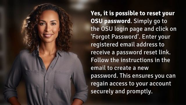 Is it possible to reset your OSU password? смотреть онлайн