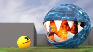 Pacman против Ледяного Монстра