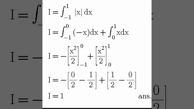 Integral |x| from -1 to 1 смотреть онлайн