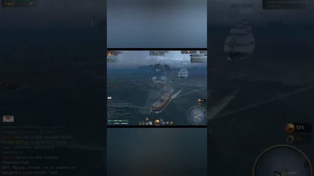 World Of Sea Battle (Корабль Anson) Фарм НПС Империи 1-2 Ранга #wosb #sea #worldofseabattle #пираты