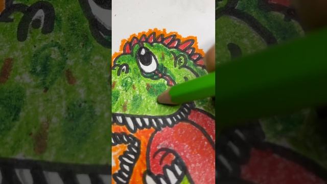 DINOSAUR DRAWING T REX-SHARPTOOTH FROM LAND BEFORE TIME THE MOVIE смотреть онлайн