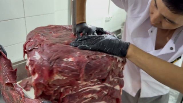 GIANT 250 kg meat for DONER every day! STREET FOOD | Shawarma center in UZBEKISTAN смотреть онлайн