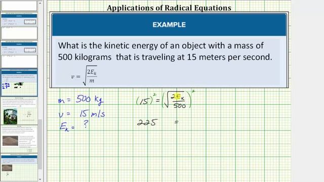 Kinetic Energy - Radical Equation Application смотреть онлайн