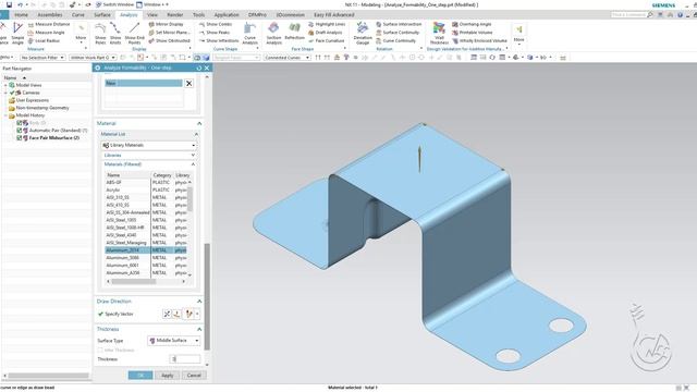 Siemens NX 11.0 - Analyze Formability – One-Step Springback смотреть онлайн