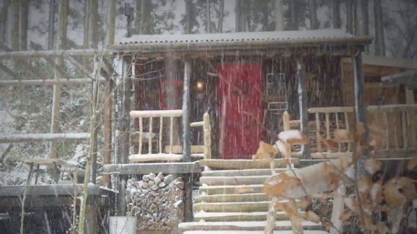 BRUCKE. The day snow fell on the cabin