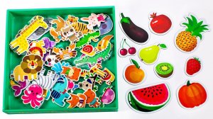 Английские Слова для Малышей - Животные, Овощи и Фрукты.