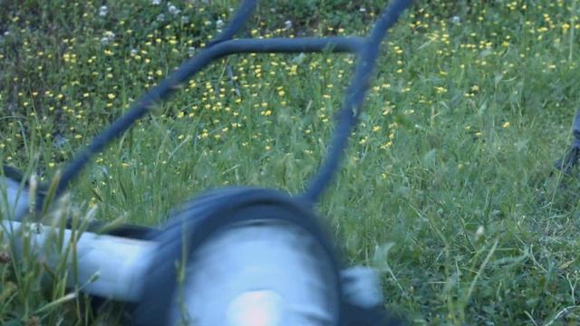 Mowing Grass with Reel Mower Blackmagic Production Camera 4K смотреть онлайн