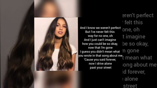 Oliva Rodrigo - Drivers License [Lyrics Video]