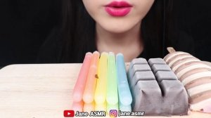 ASMR CHOCOLATE ICE CREAM, RAINBOW NIK-L-NIP WAX BOTTLE 닉클립 왁스병, 초콜릿 아이스크림 먹방 MUKBANG