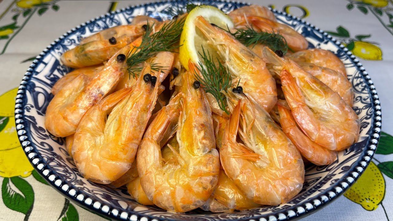 Как Правильно Варить Креветки - Сколько Готовить Замороженные Неочищенные Королевские Креветки смотреть онлайн