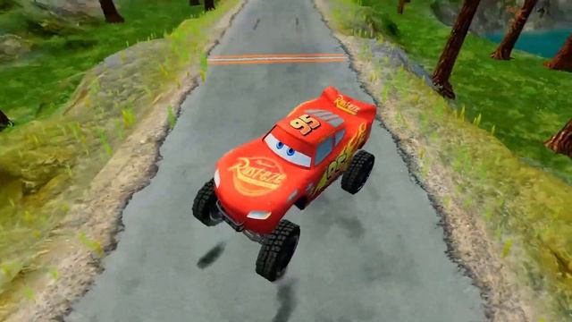 Big & Small Wheels Monster Truck Cyclops Lightning Mcqueen vs DOWN OF DEATH in BeamNG.Drive смотреть онлайн