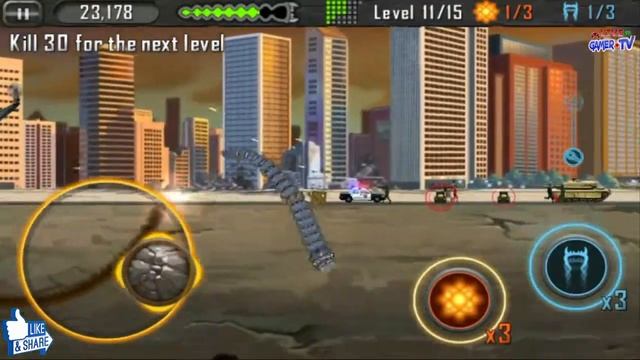 Death Worm Hungry Monster - Worm And The City Mission 2 Complete - Android Gameplay смотреть онлайн