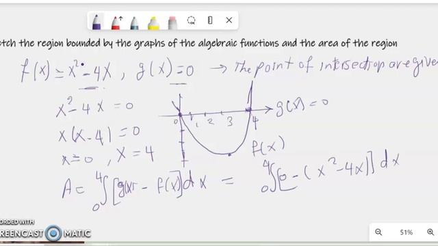 5 Sketch the region bounded by the graphs of the algebraic functions and the area of the region смотреть онлайн
