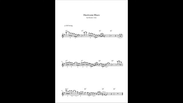 Earl Bostic's Solo on Hurricane Blues Transcription смотреть онлайн
